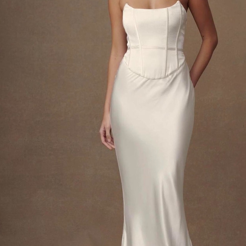 Harlow Satin Strapless Mini Dress